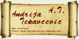 Andrija Tepavčević vizit kartica